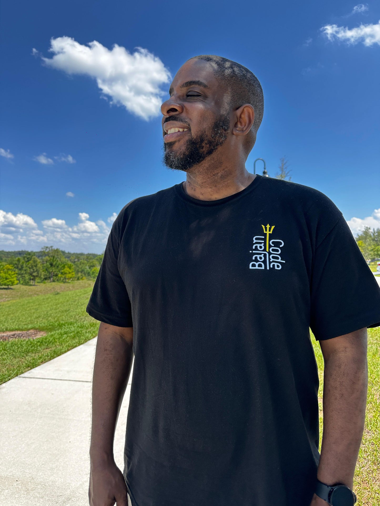 Bajan Code Periodic Table T shirt-Black