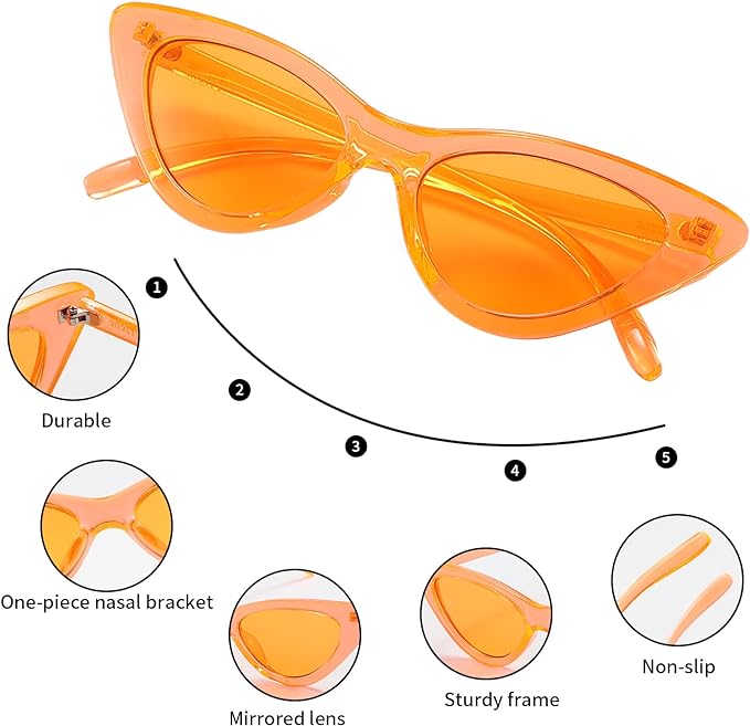 Sunglasses-Fierce Feline-Orange
