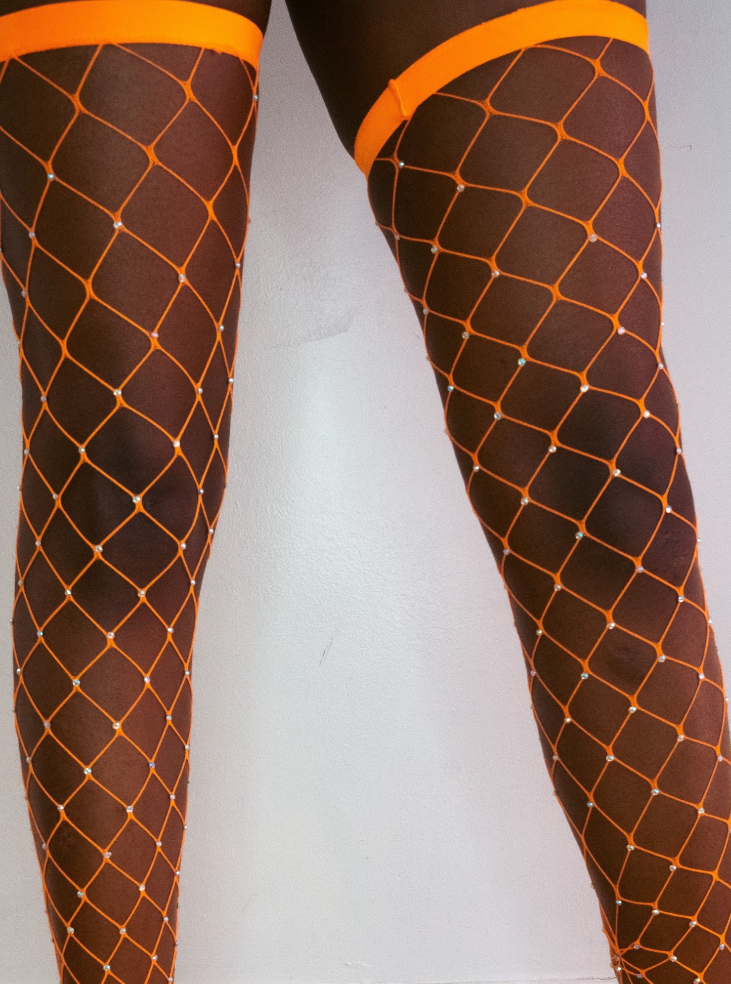 Fishnets-Thigh-high Rhinestone