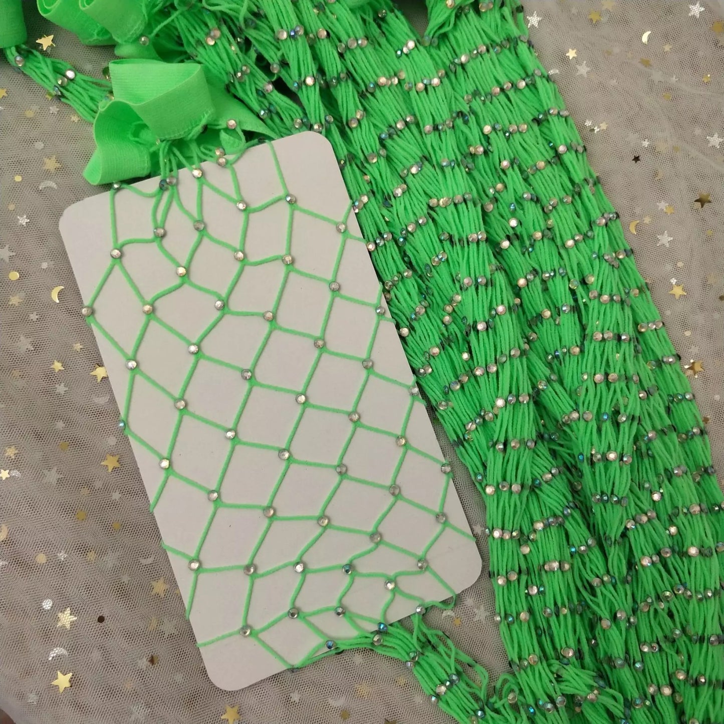 Fishnets-Thigh-high Rhinestone