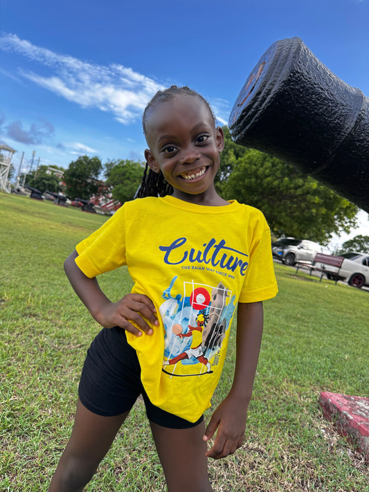 Bajan Code Culture Kids Collection T Shirt Yellow
