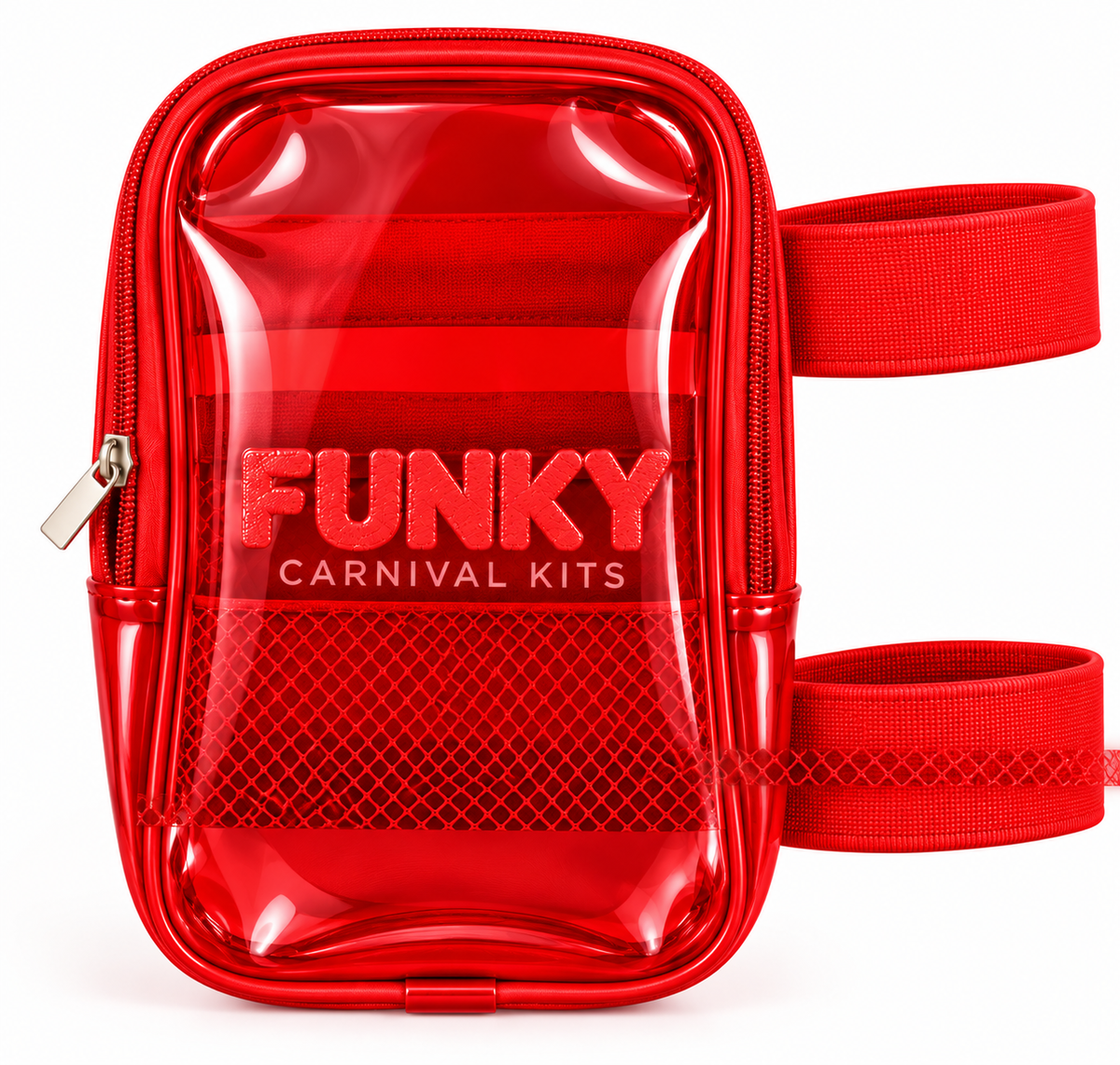 Clear Thigh Bag Red
