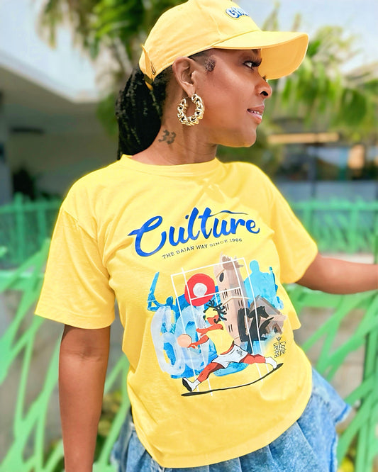 Bajan Code Culture Collection T Shirt Yellow-Preorder