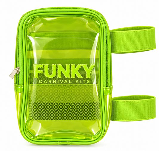 Bag- Clear Thigh Bag Neon Green