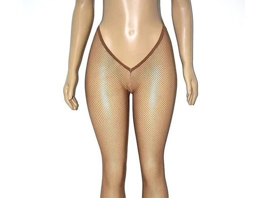 Fishnets-V-cut Matte Finish One Size