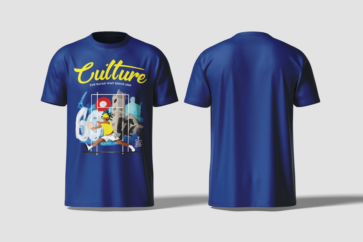 Bajan Code Culture Collection T Shirt Blue