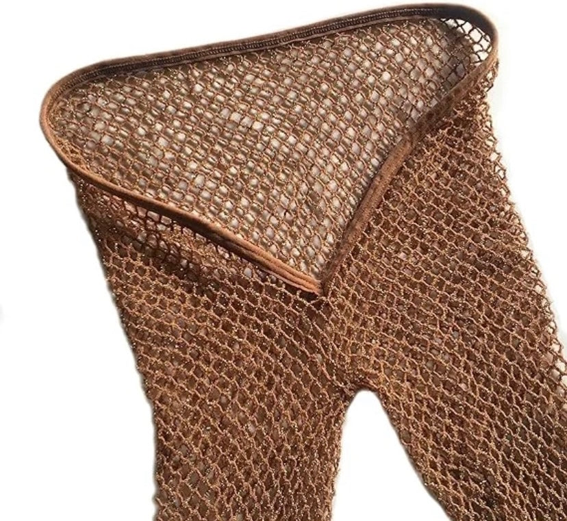 Fishnets- V-cut Glitter Finish Plus Size